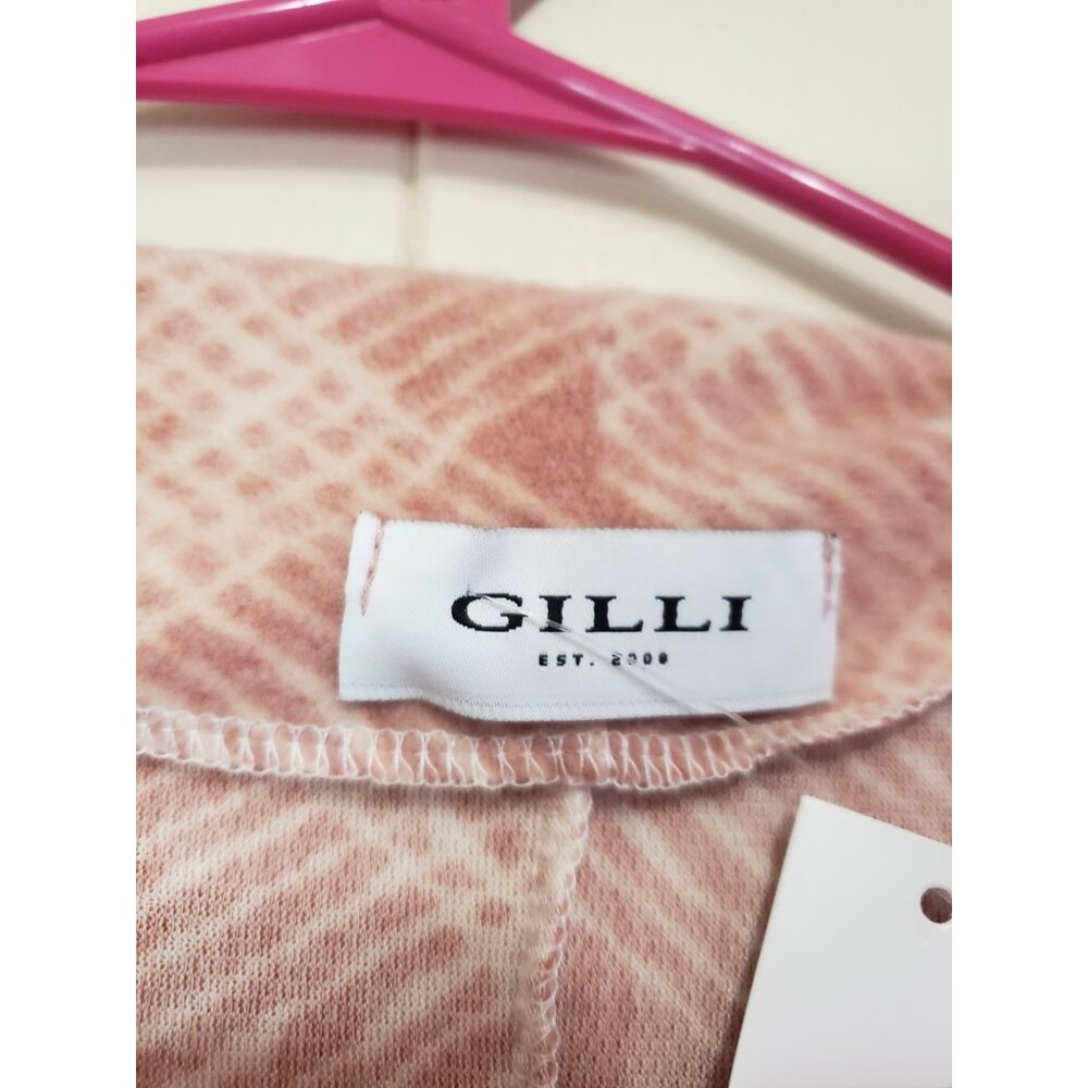 Gilli Womens S Fleece Sweater Top Pink Side Zip Accent Oversized Feminine NWT - Picture 4 of 5